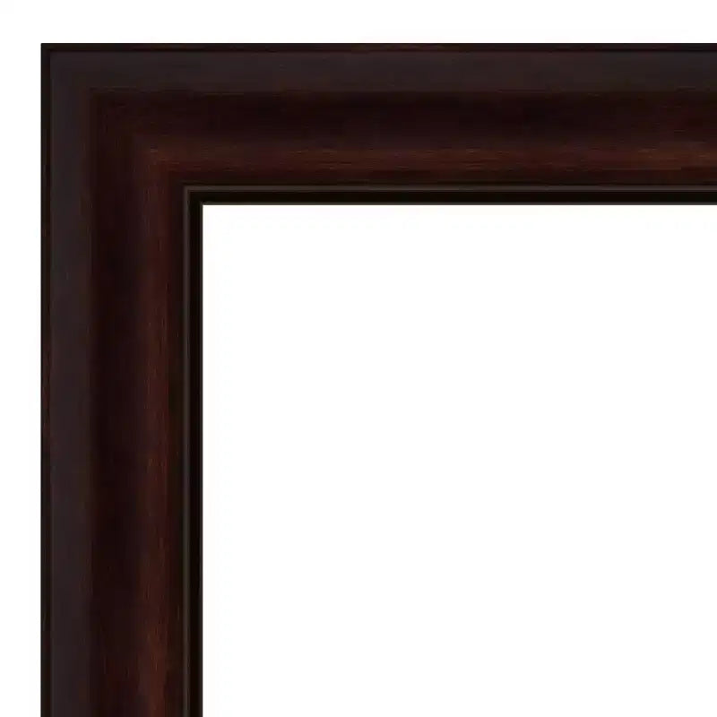 Miroir mural marron grain de café 41" x 29" non biseauté