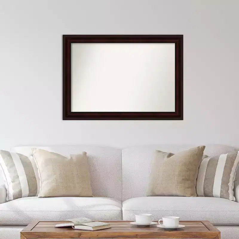 Miroir mural marron grain de café 41" x 29" non biseauté