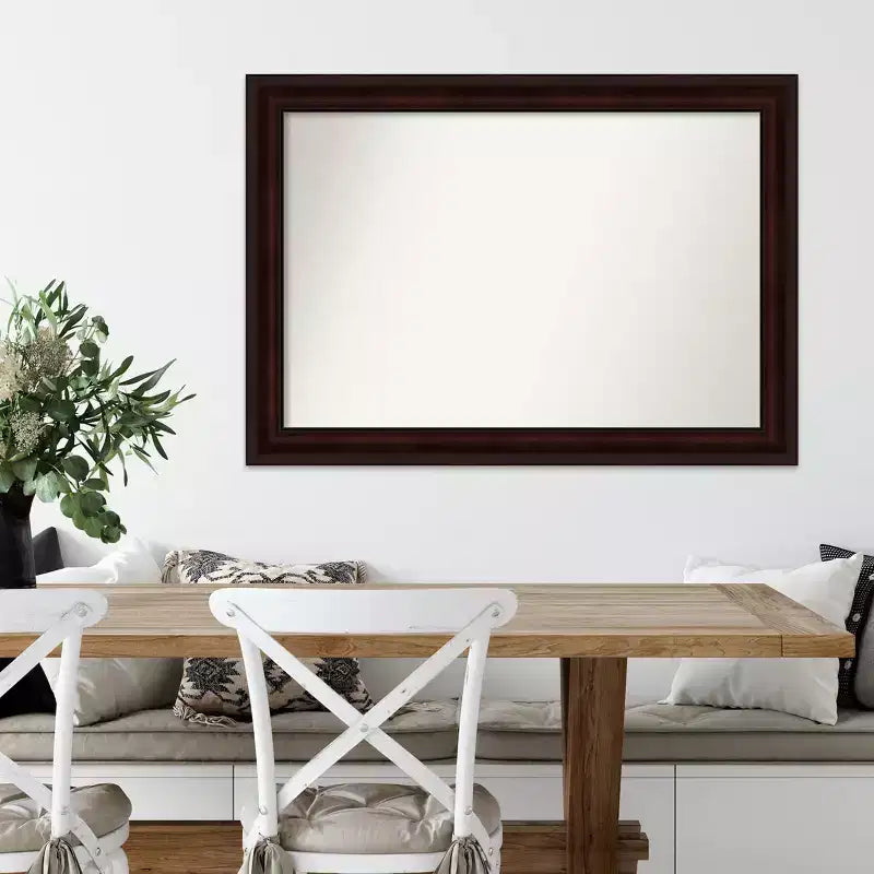 Miroir mural marron grain de café 41" x 29" non biseauté