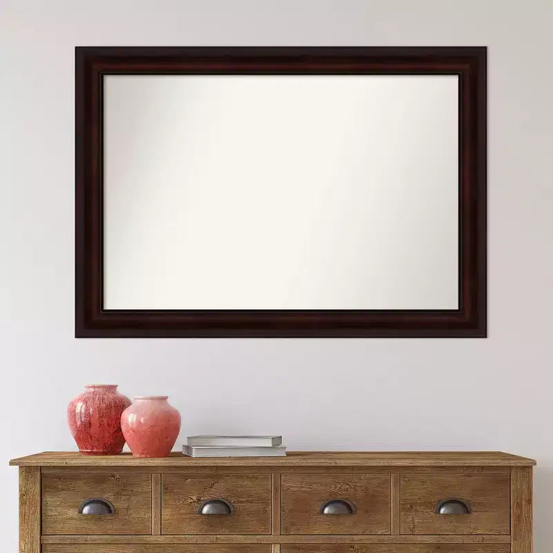 Miroir mural marron grain de café 41" x 29" non biseauté
