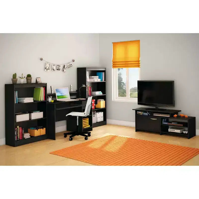 Bureau pour enfants avec tablette coulissante pour clavier Noir pur