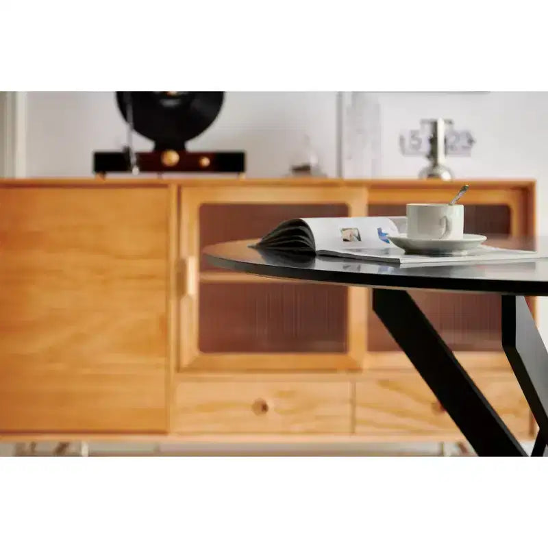 Table à manger ronde de 42,1 po pour 4 à 6 personnes, table de salle à manger moderne du milieu du siècle avec pieds croisés, table basse de loisirs pour cuisine salon