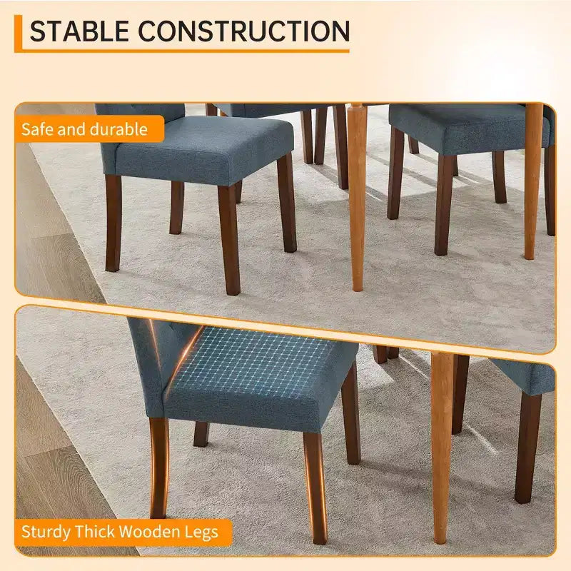 Lot de 4 chaises de salle à manger CY-Latch en bois avec construction en bois durable, assise confortable, design élégant, montage facile et utilisation polyvalente