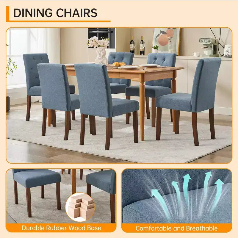 Lot de 4 chaises de salle à manger CY-Latch en bois avec construction en bois durable, assise confortable, design élégant, montage facile et utilisation polyvalente