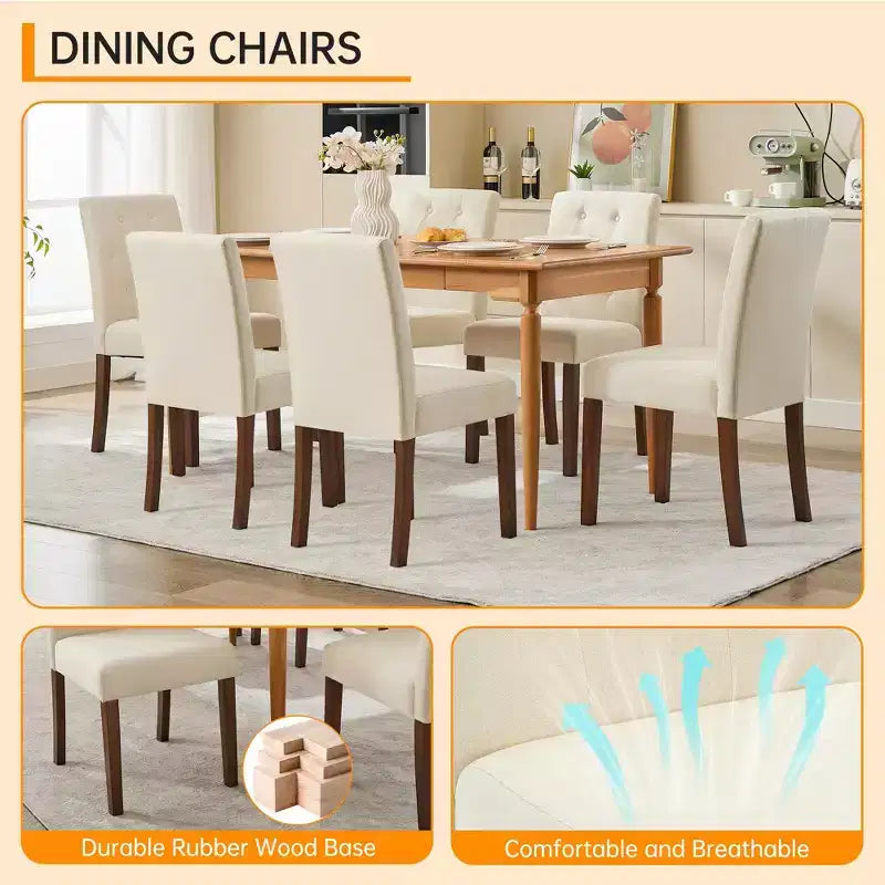 Lot de 4 chaises de salle à manger CY-Latch en bois avec construction en bois durable, assise confortable, design élégant, montage facile et utilisation polyvalente
