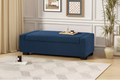 TUYOHW 50 Ottoman Bench in Textured Boucle, Rectangular Design with Hinged Lid for Seating Hidden Storage for Living Room