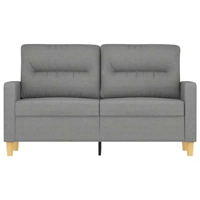 Canapé 2 places Tissu gris foncé (100 % polyester), métal, contreplaqué