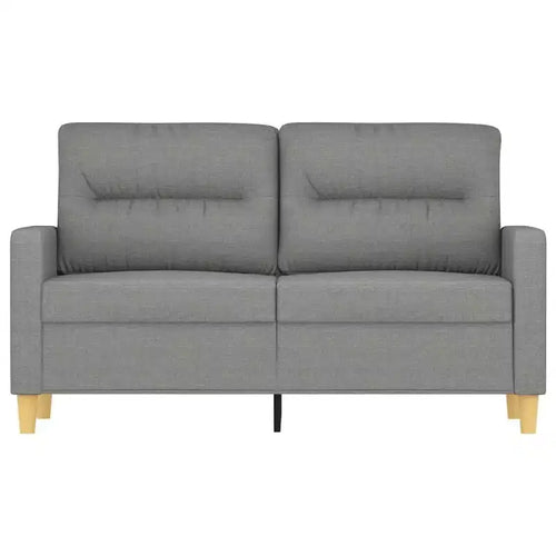 Canapé 2 places Tissu gris foncé (100 % polyester), métal, contreplaqué