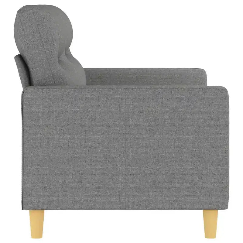 Canapé 2 places Tissu gris foncé (100 % polyester), métal, contreplaqué