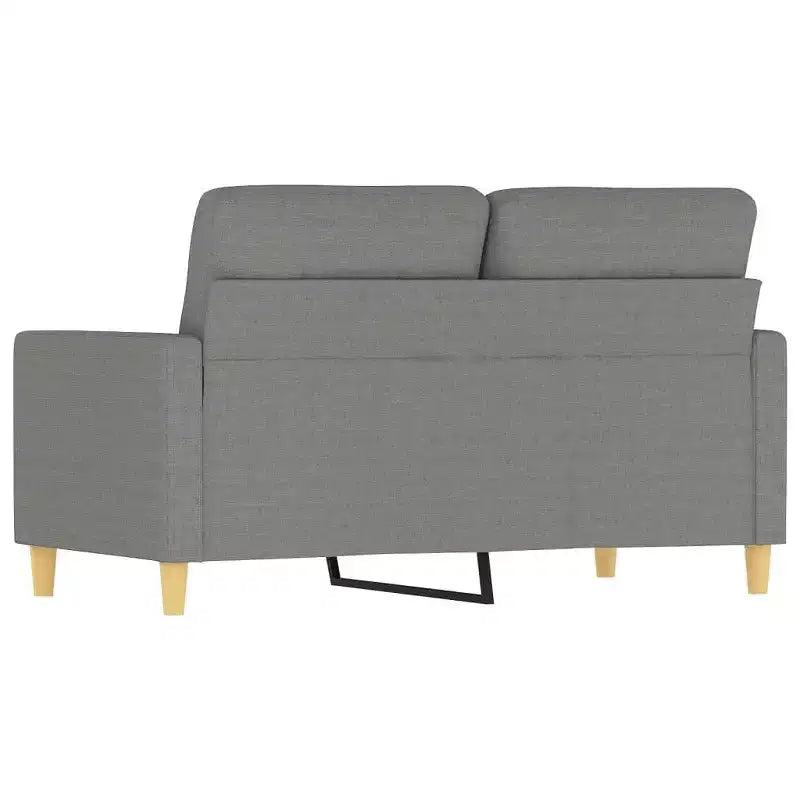 Canapé 2 places Tissu gris foncé (100 % polyester), métal, contreplaqué