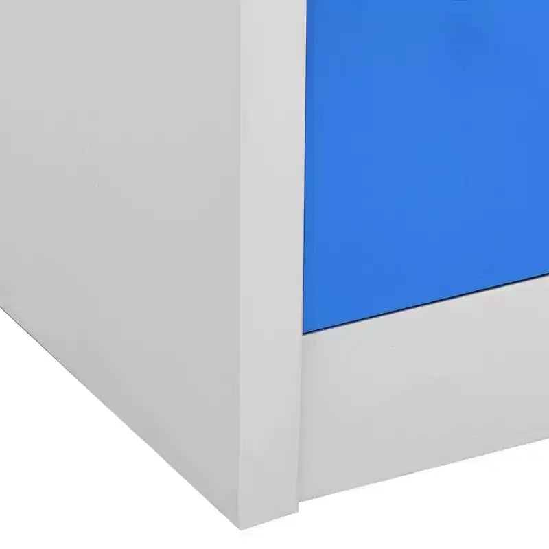 Armoires de rangement durables - Design moderne, en acier gris et bleu - Idéales pour les écoles, les bureaux - 35,4x17,7x36,4