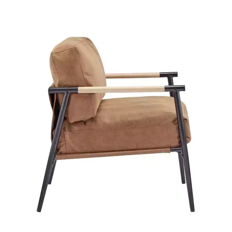 Fauteuil d'appoint moderne 27,56, coussins moelleux, structure en métal, salon bureau, multicolore