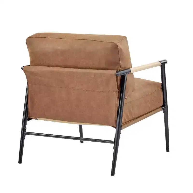 Fauteuil d'appoint moderne 27,56, coussins moelleux, structure en métal, salon bureau, multicolore