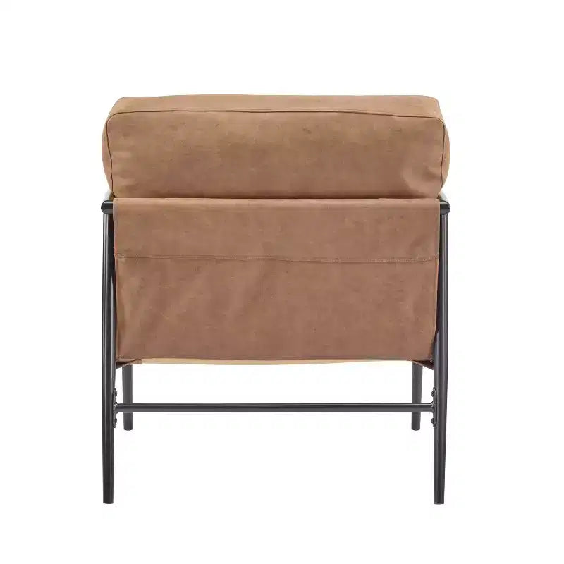 Fauteuil d'appoint moderne 27,56, coussins moelleux, structure en métal, salon bureau, multicolore
