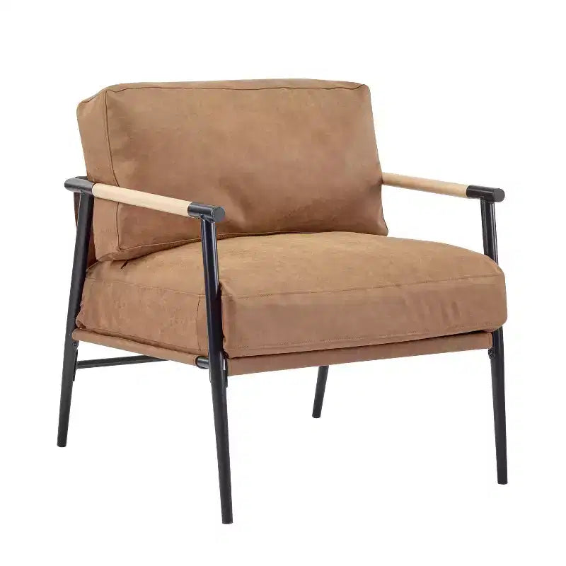 Fauteuil d'appoint moderne 27,56, coussins moelleux, structure en métal, salon bureau, multicolore