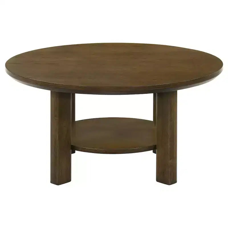 Table basse de salon ronde en bois de 91 cm