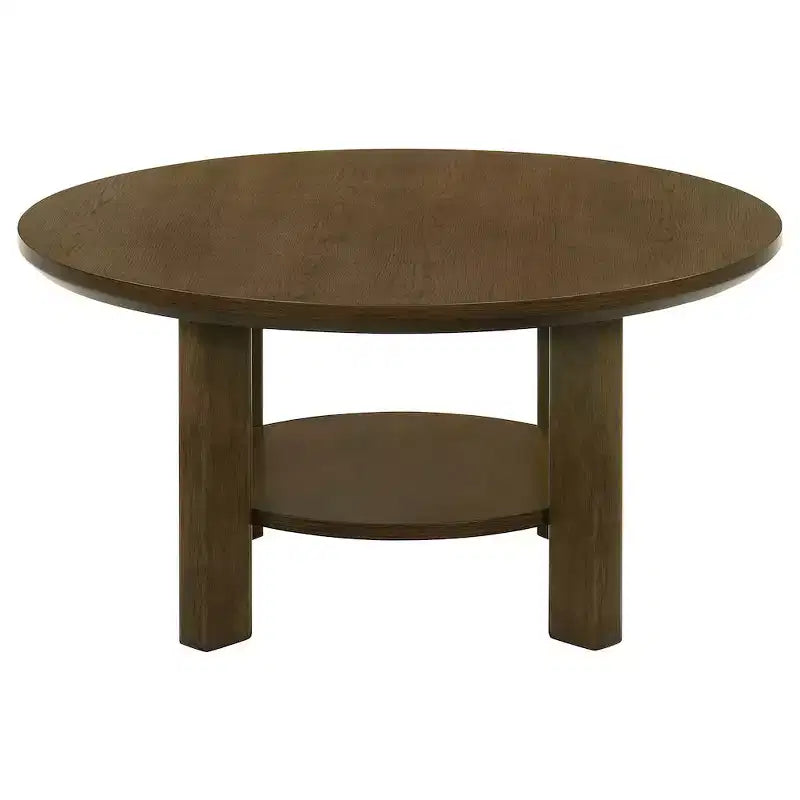 Table basse de salon ronde en bois de 91 cm