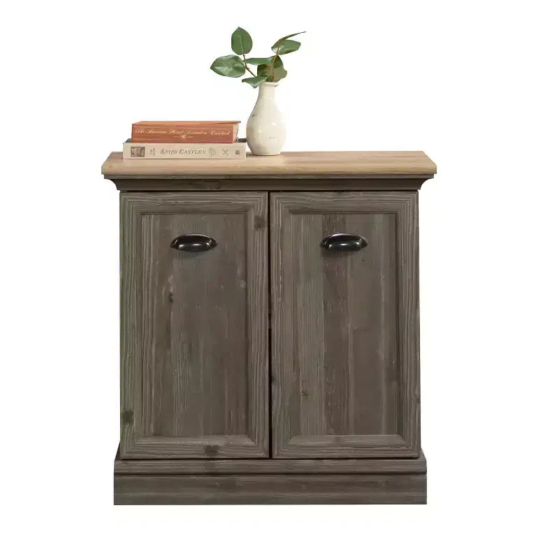 Armoire de rangement décorative en bois avec portes et étagères réglables