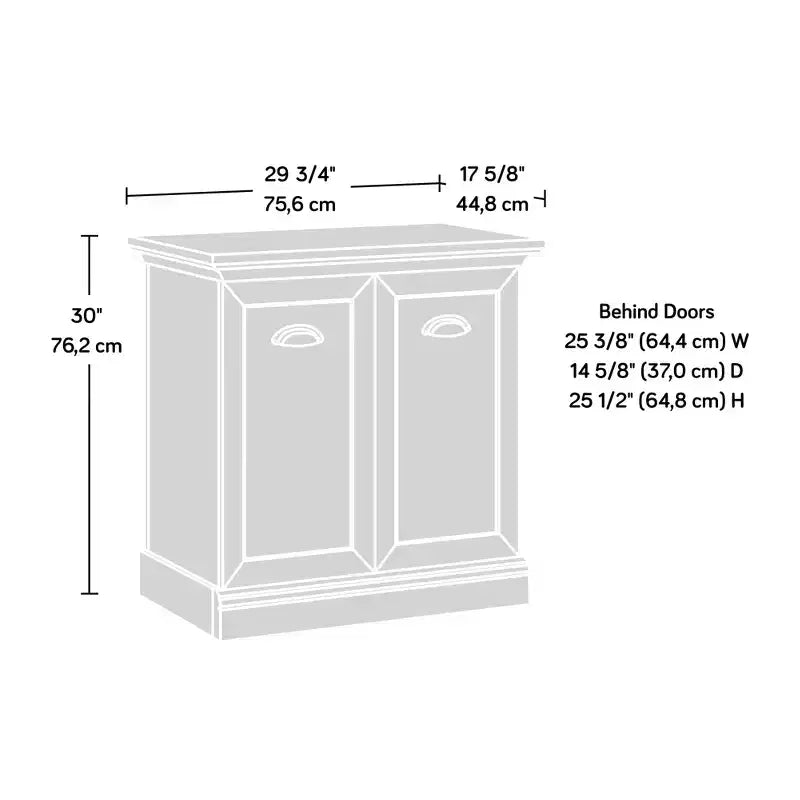 Armoire de rangement décorative en bois avec portes et étagères réglables
