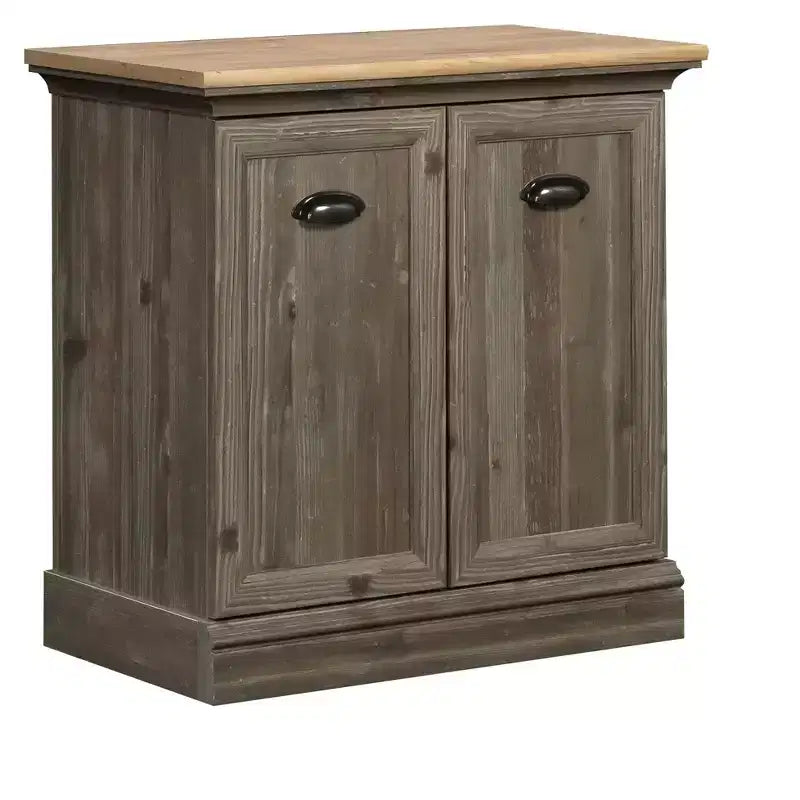 Armoire de rangement décorative en bois avec portes et étagères réglables