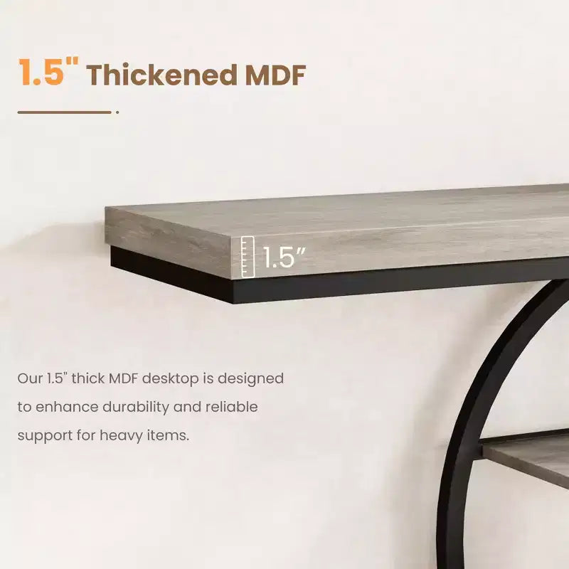 Table console pour entrée, étagères de rangement, table d'appoint étroite à 5 niveaux avec étagères de rangement circulaires pour salon, couloir, cadre métallique en forme de O