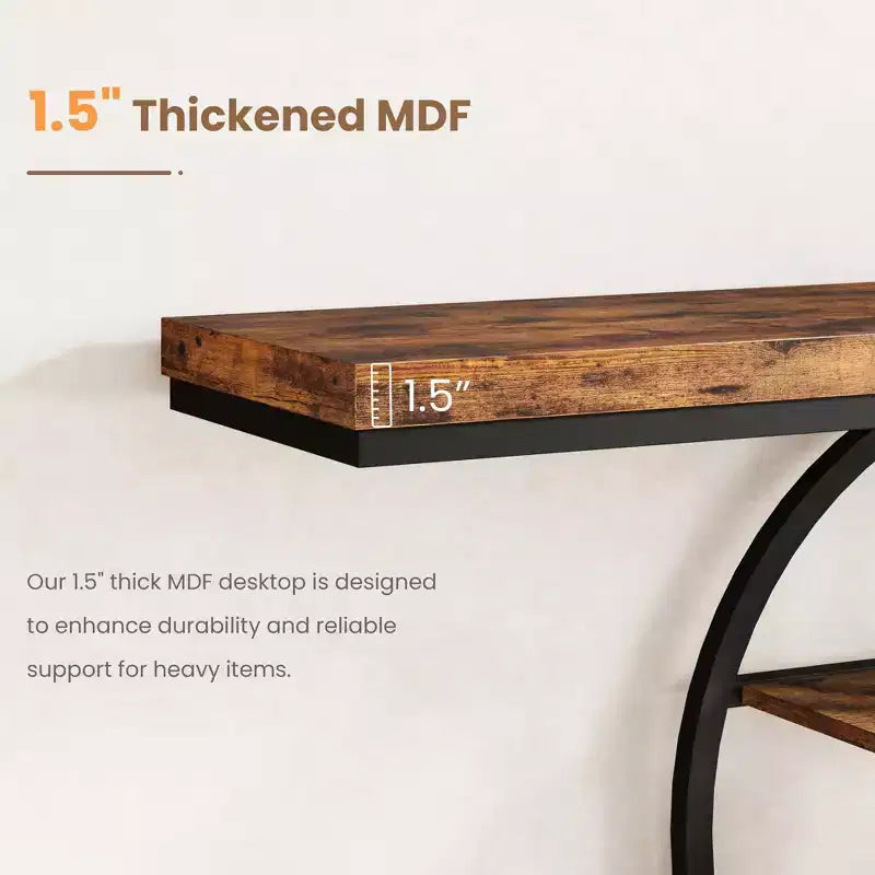Table console pour entrée, étagères de rangement, table d'appoint étroite à 5 niveaux avec étagères de rangement circulaires pour salon, couloir, cadre métallique en forme de O