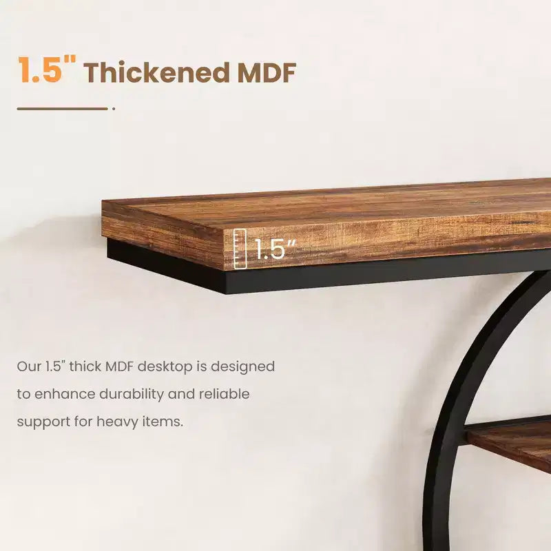 Table console pour entrée, étagères de rangement, table d'appoint étroite à 5 niveaux avec étagères de rangement circulaires pour salon, couloir, cadre métallique en forme de O