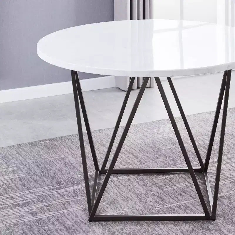Table à manger ronde blanche