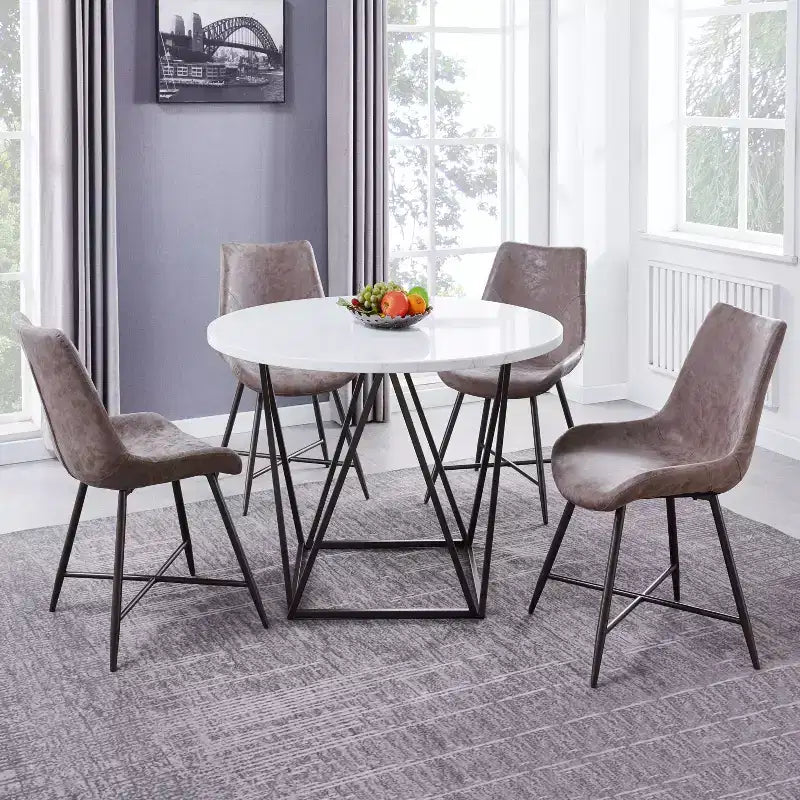 Table à manger ronde blanche