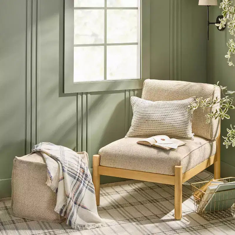 Fauteuil d'appoint pieds tourillons
