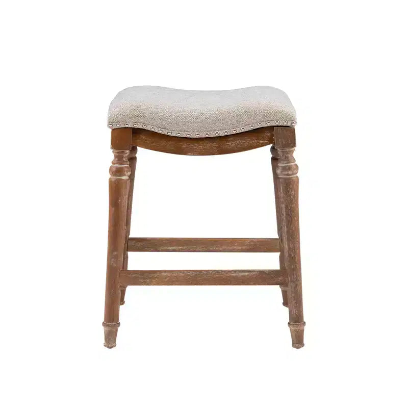 Grand et haut tabouret de bar sans dossier en bois, hauteur comptoir
