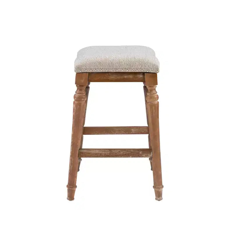 Grand et haut tabouret de bar sans dossier en bois, hauteur comptoir