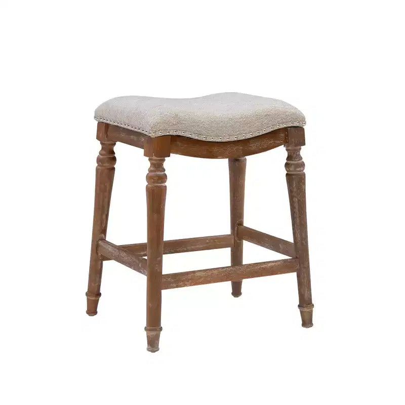 Grand et haut tabouret de bar sans dossier en bois, hauteur comptoir