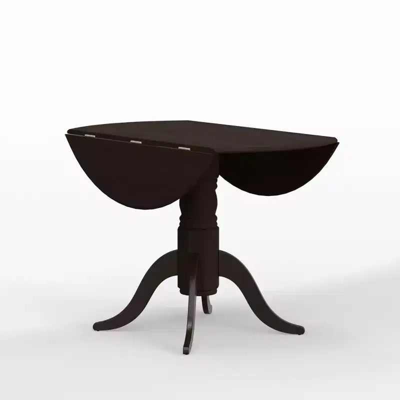 Table de salle à manger à rallonge double avec pied piédestal en bois massif 42
