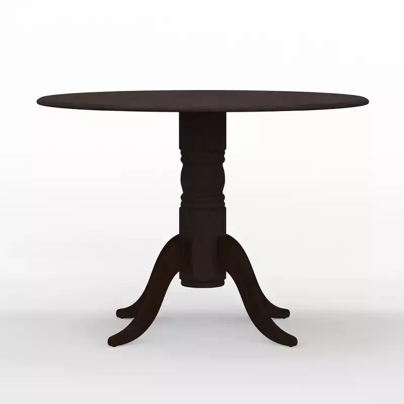 Table de salle à manger à rallonge double avec pied piédestal en bois massif 42