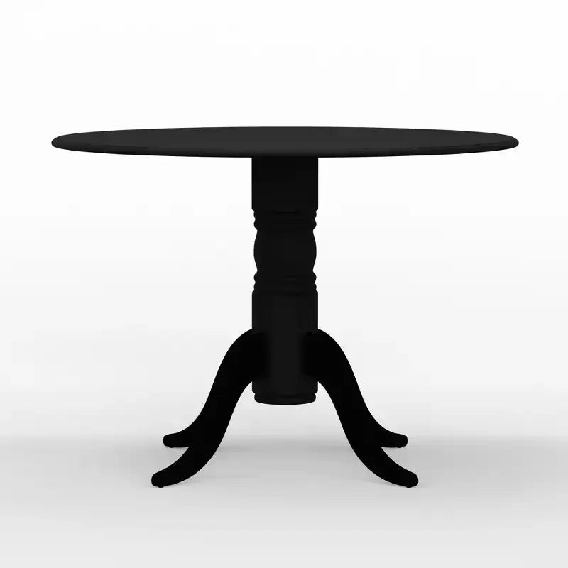 Table de salle à manger à rallonge double avec pied piédestal en bois massif 42