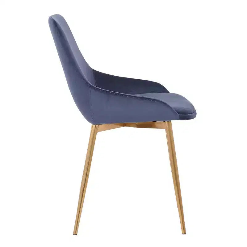 Chaise d'appoint de salle à manger en velours