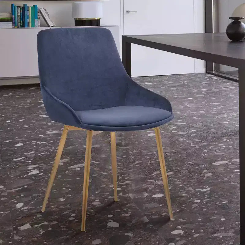 Chaise d'appoint de salle à manger en velours