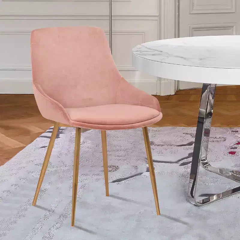 Chaise d'appoint de salle à manger en velours