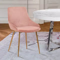 Chaise d'appoint de salle à manger en velours