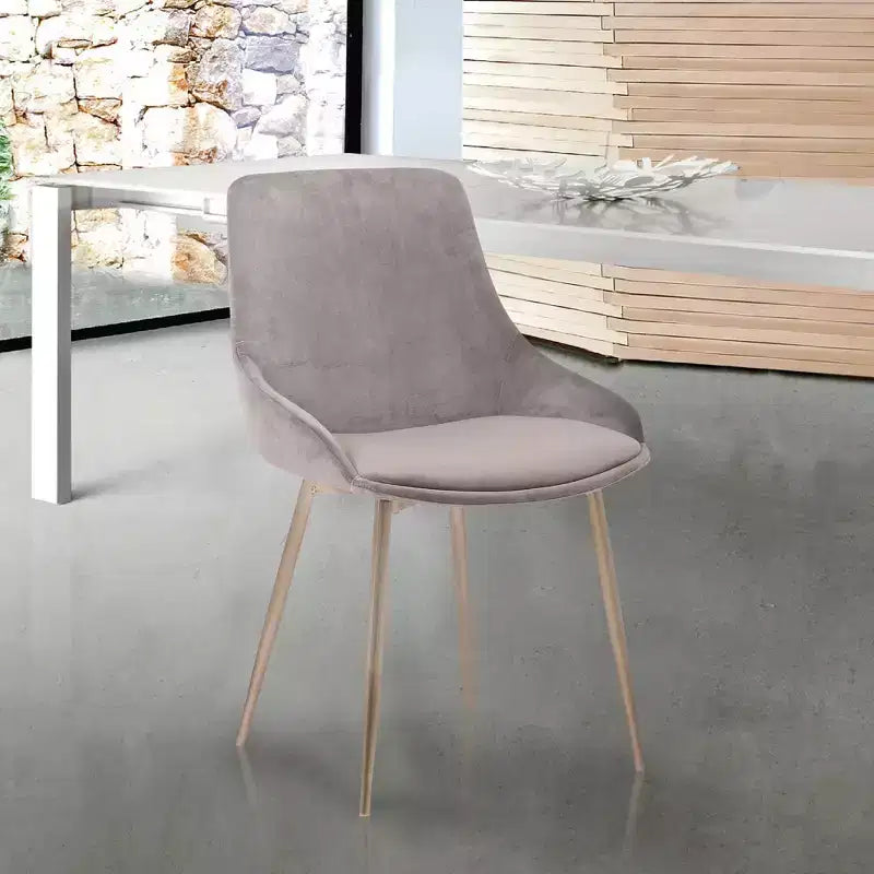 Chaise d'appoint de salle à manger en velours